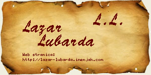 Lazar Lubarda vizit kartica